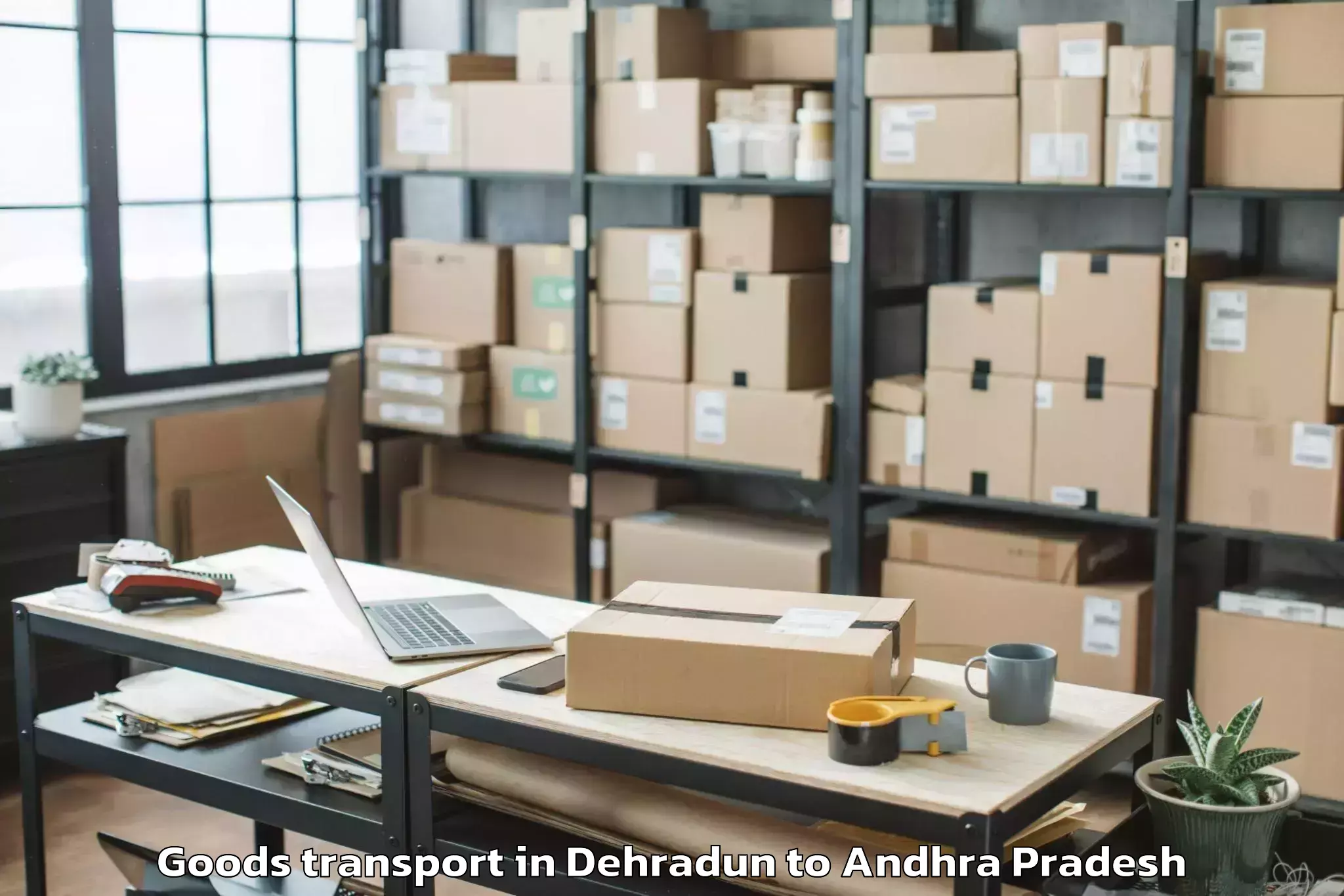 Discover Dehradun to Devarapalli Goods Transport